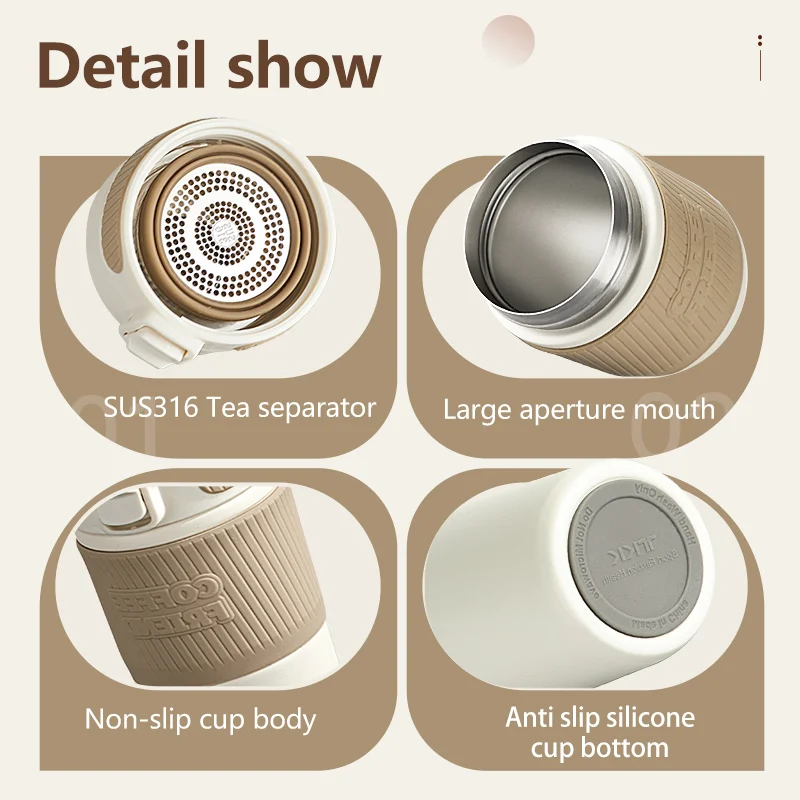 TKK 450ml SUS316 Insulated Cold Water Cup, Outdoor Portable Thermos Bottle, 316stainless steel Insulated hot water bottle