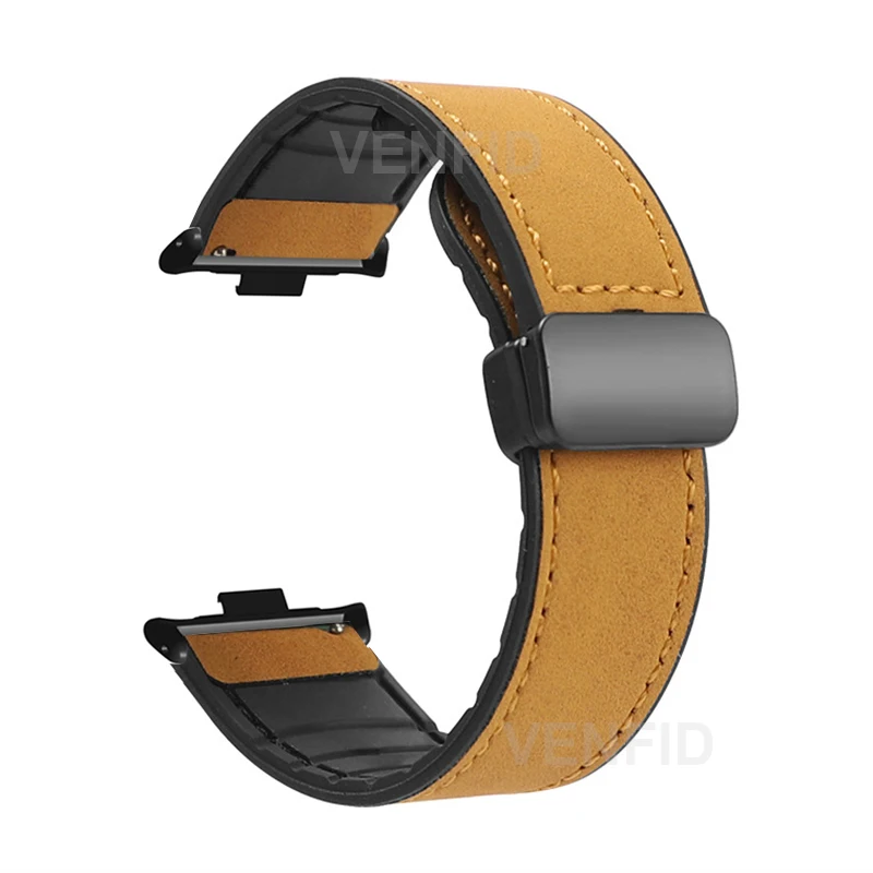 Cinturino in pelle magnetica in silicone per Xiaomi Mi Band 9 Pro/Mi Band 8 Pro Sport donna uomo cinturino per orologio cinturino per Redmi Watch 4/5