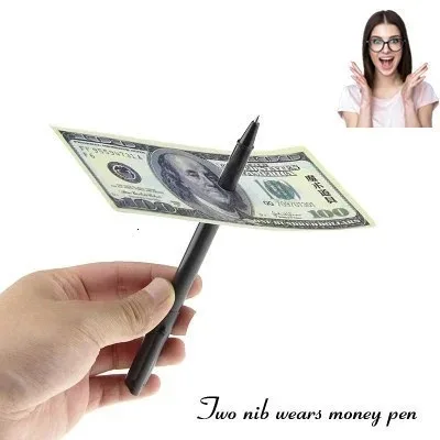 Magische rekwisieten, pen om bankbiljetten te dragen, verkoop van nieuw speelgoed, straat close-up optredens