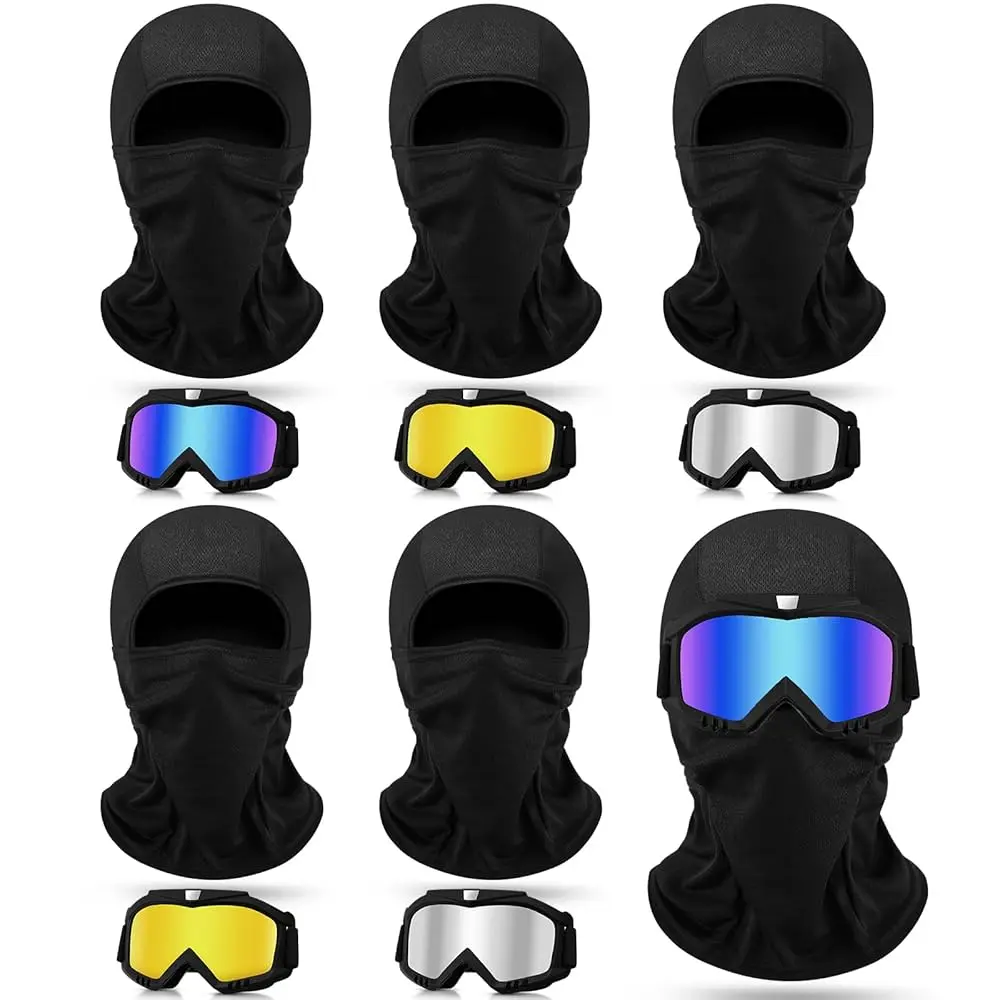 

Free Shipping 12 Pcs Winter Goggles with Balaclava Face Mask Ski Snowboard Goggle Adjustable Windproof Protection Eyewear for Me