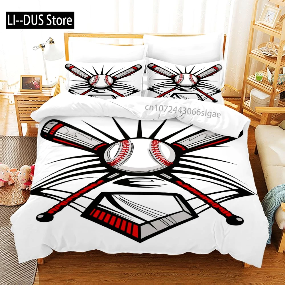 

Sports Baseball Bedding Set Single Twin Full Queen King Size Baseball Bed Set Aldult Kid Bedroom Duvetcover Sets 3D Anime 015