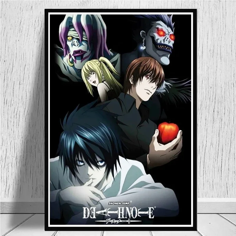 HD Classic Japanese Anime Death Note Family Canvas Painting Retro Style Posters and Prints Wall Art Picture for Room Home Decor