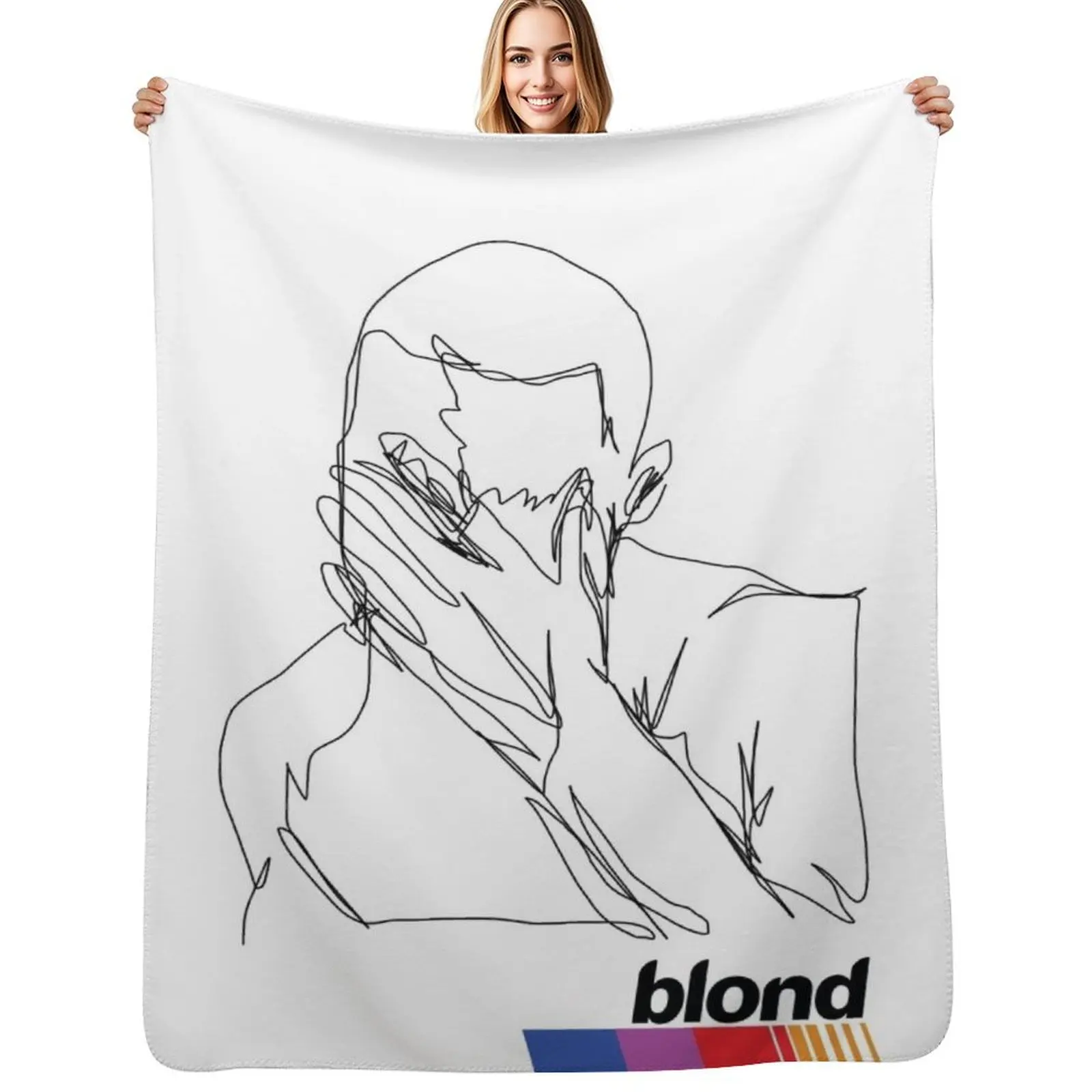 Frank Ocean Blonde Throw Blanket warm winter valentine gift ideas Bed Thins Custom Luxury Blankets