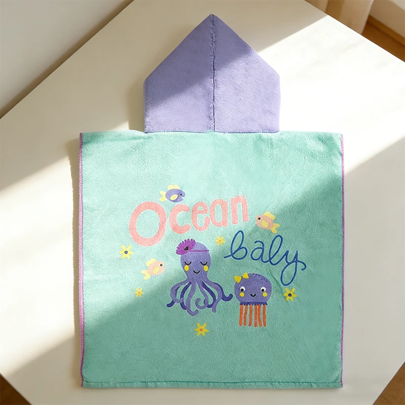 

Summer baby and children's bathrobes sports quick drying absorbent wipes portable travel beach towels