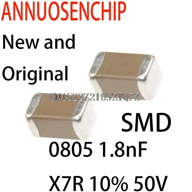 

4000PCS New and Original Error SMD Thick Film Chip Multilayer Ceramic Capacitor 0805 1.8nF X7R 10% 50V