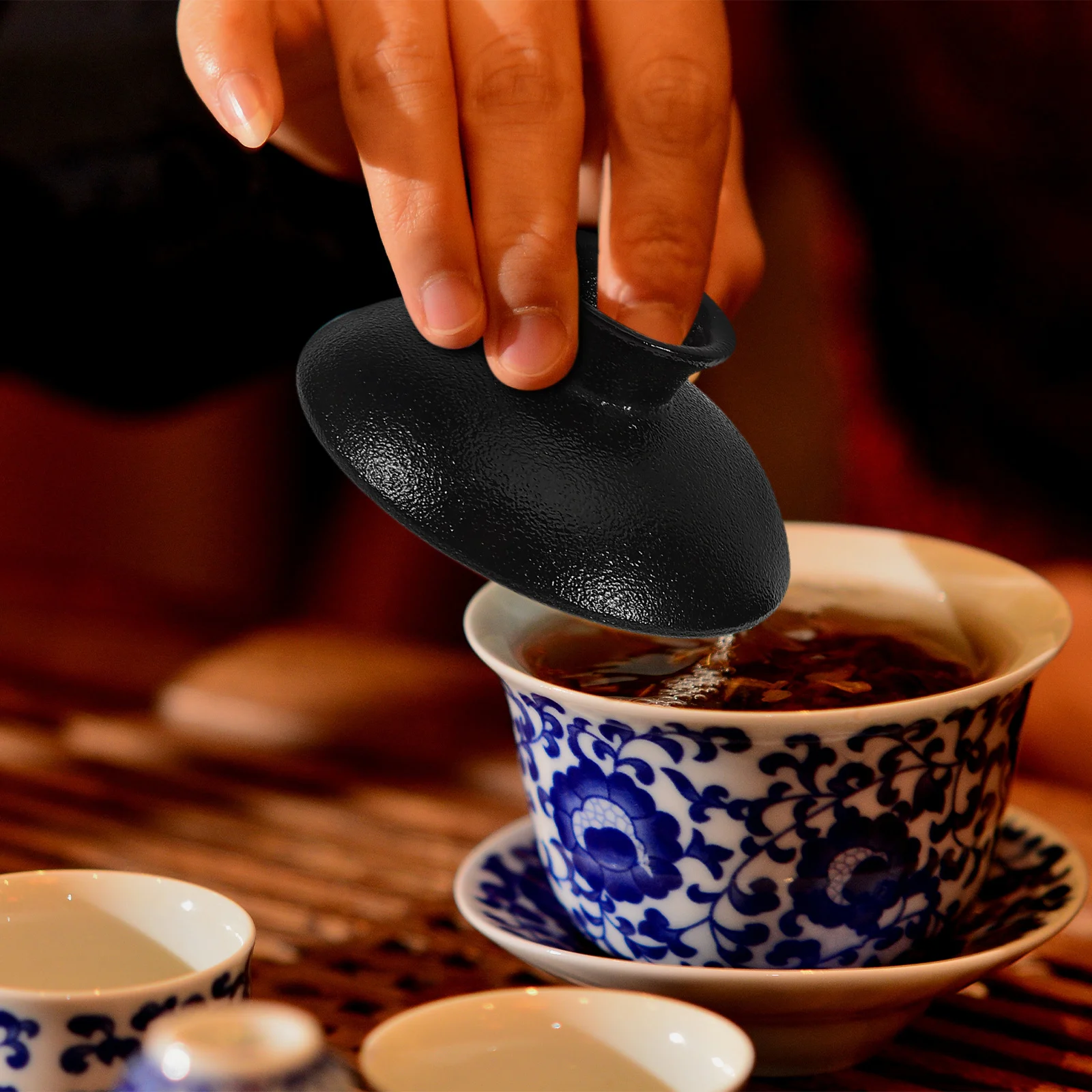 

2Pcs Ceramic Tea Cup Lid Replacement Heat Resistant Mug Covers Reusable Cup Covers for Hot Beverage Teaware Teaware Cover