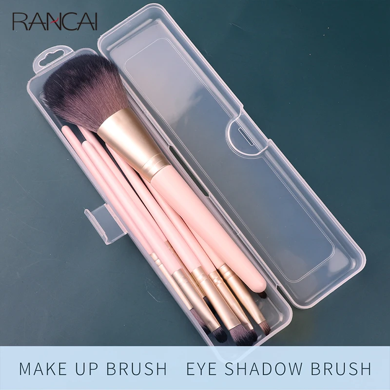 RANCAI Portable Makeup Brush Storage Box  Eyebrow Pencil Tableware Chopsticks Transparent With Cover Organizer Case Beauty Tool