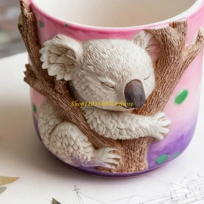 N5KE Artistic Silicone Mold Koala Pattern Resin Casting Jewelry Making Moulds Home Garden Decors Creative Crafting Projects