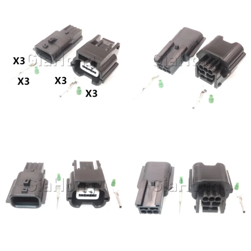 1 Set 3 Ways AC Assembly Auto Parts 7283-8852-30 7282-8852-30 Car Stabilizer Sealed Wire Plug Auto Headlight Waterproof Socket