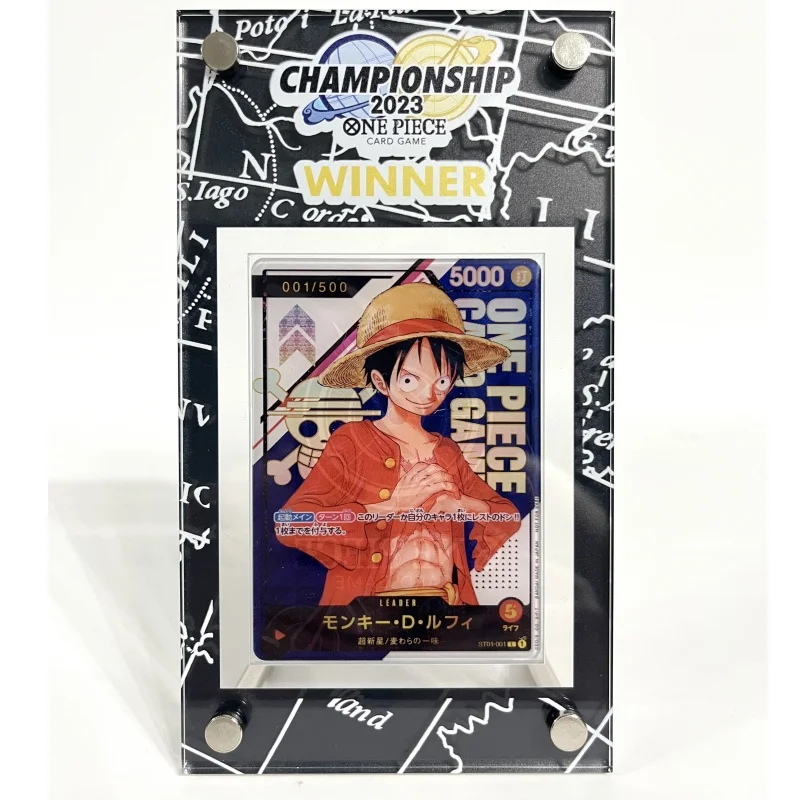 Card Brick Nika Monkey D Luffy One Piece Opcg Diy World Champion Series Action Toy Figures Anime Game Collection Display Rack