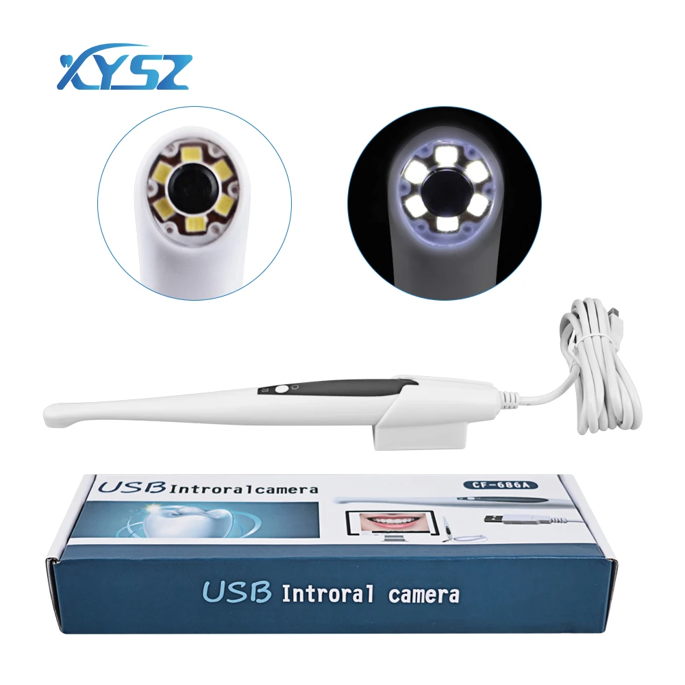 6mm Super mini Lens Dental USB CMOS Intraoral Camera 8.0 Mega Pixels 6 White LED Intra Oral Examination Camera Dentistry Tools