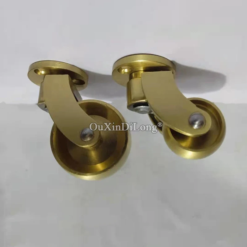 Durable 4PCS Pure Brass Universal Furniture Casters Table Chair Sofa Bar Piano Wheels Smoothly Rollers Runners