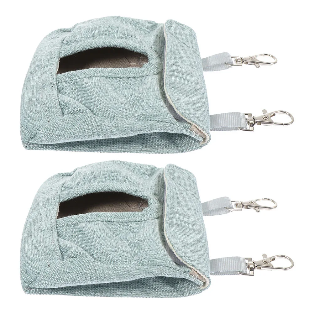 

2Pcs Bunny Cage Feeder Reusable Washable Hay Bag for Rabbit Guinea Pig Chinchilla Small Pet Feeding Pouch Storage Holder