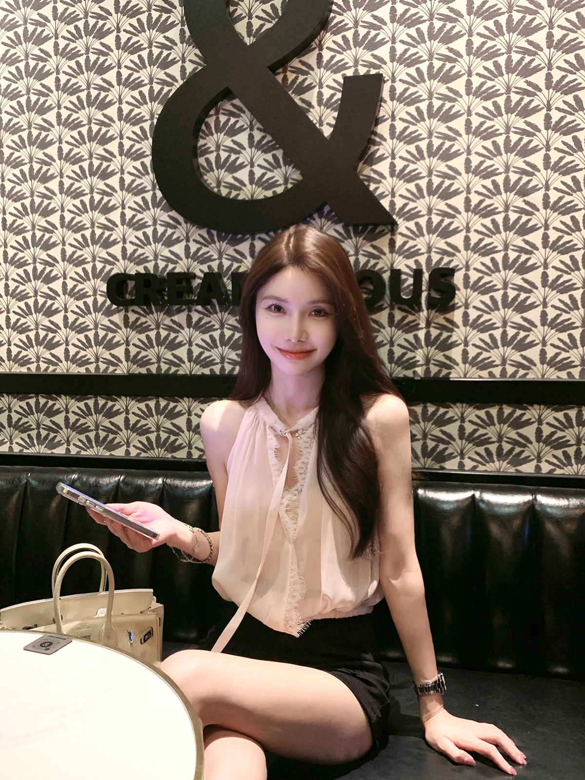 

Sexy Lace Women's Top JustQin Bubble 2025 New Summer Faion Loose Fit Svel round Ne Casual Wear