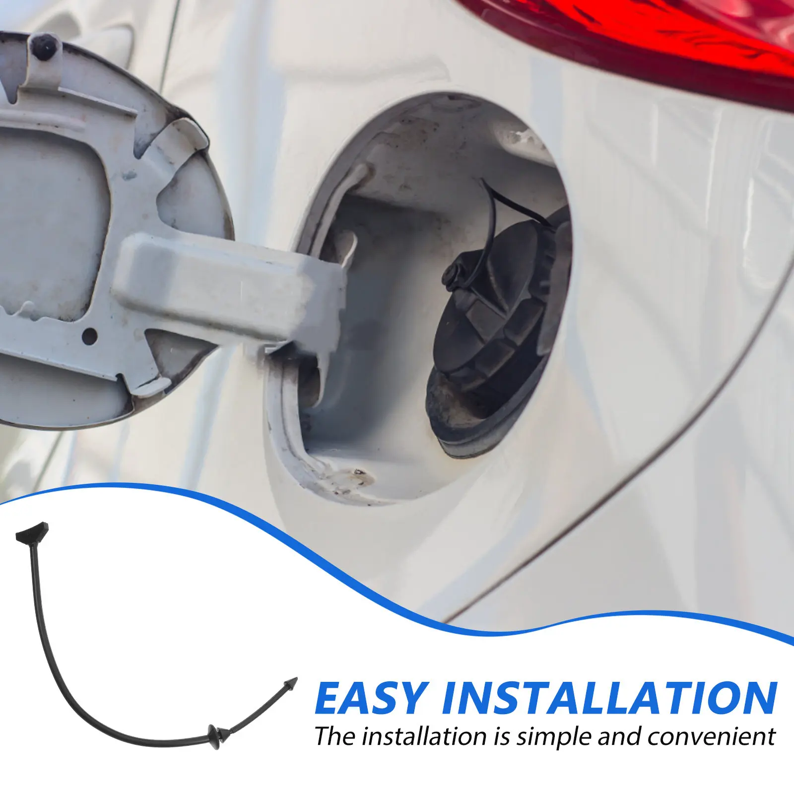 Car Tank Cap Rope Fuel Cap Anti-Loss Tether Made of Premium Rubber Excellent Durability No Tools Needed Universal Fit Car Gas