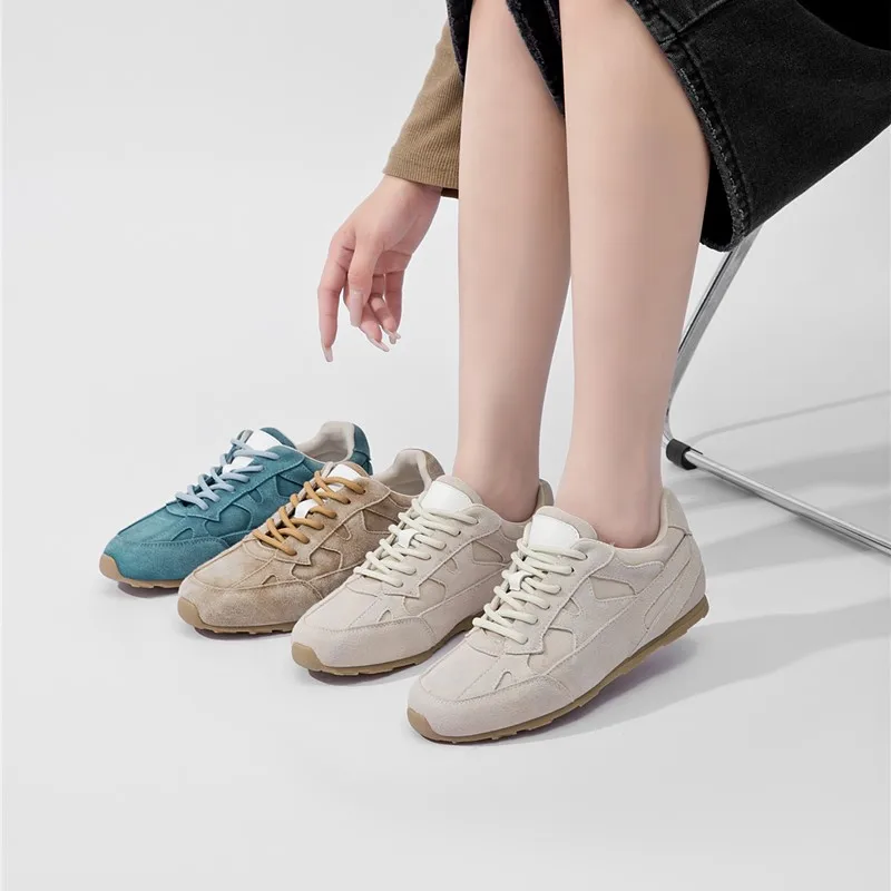 AIYUQI Women German Training Shoes 2026 New Flat Lace-up Sneakers Women Fashion Anti-slip Running Casual Shoes For Women