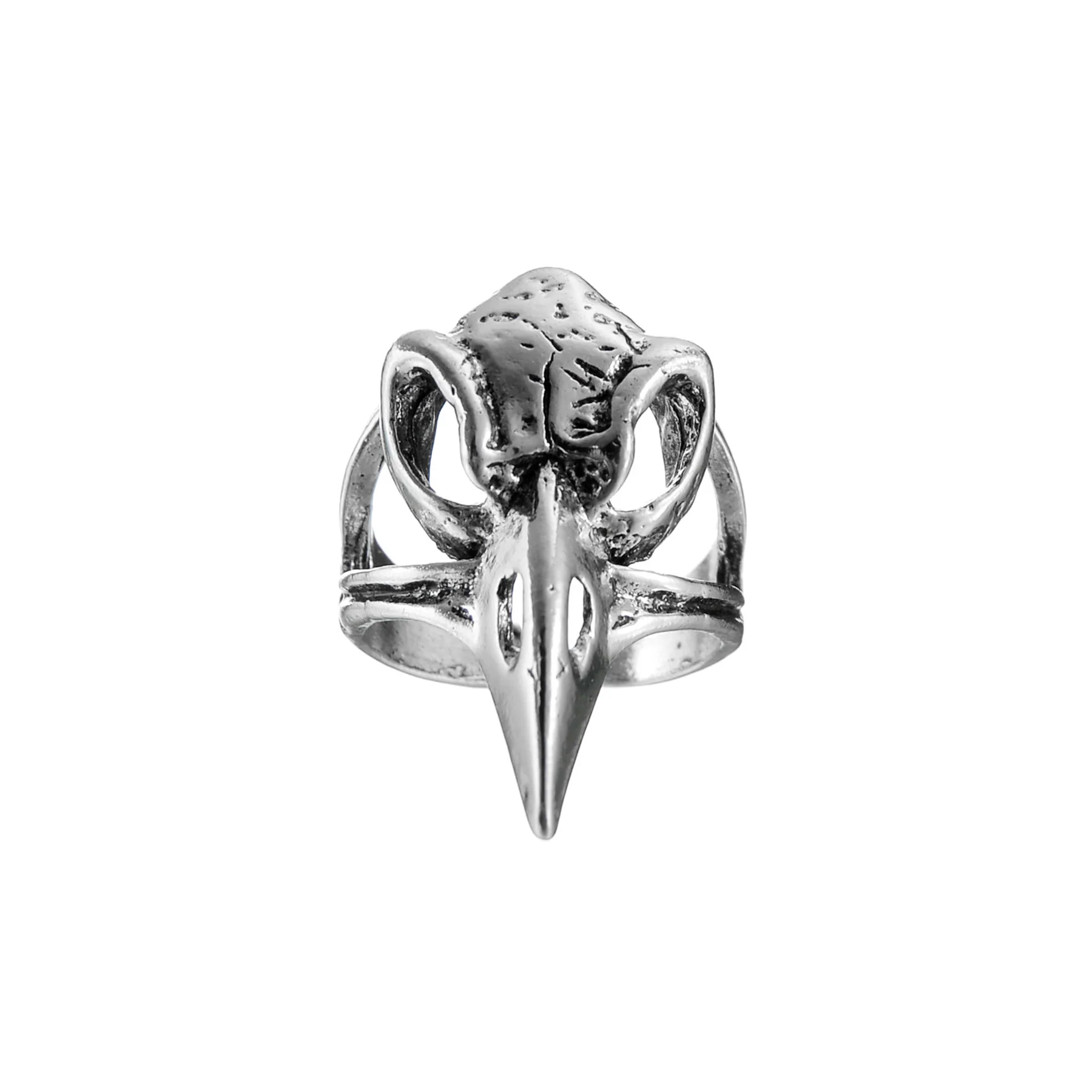 Retro Animal Crow Skull Rings for Men Domineering Pterosaur Head Ring Casual Party Rock Punk Biker Male Jewelry Boyfriend Gift