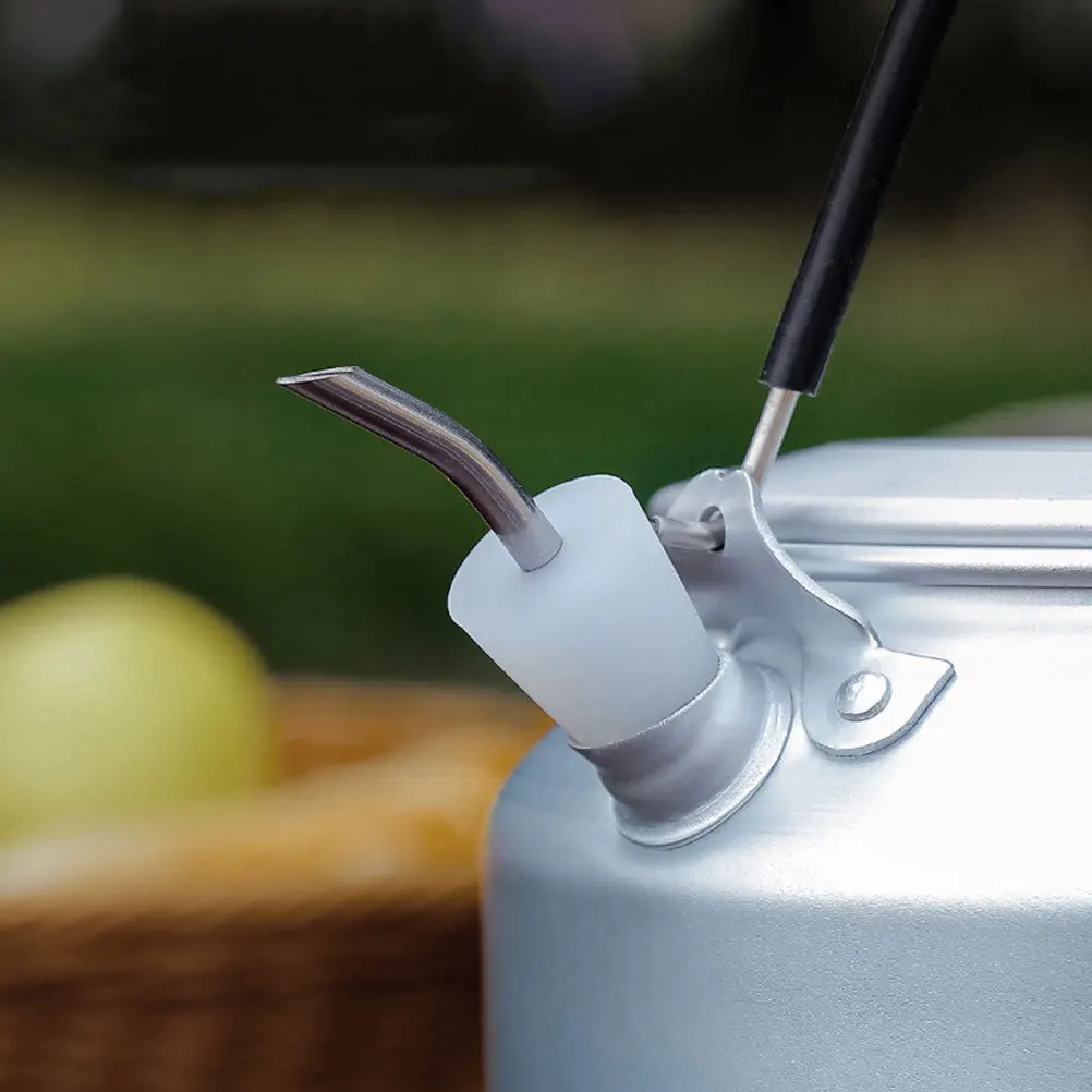 

2Pcs Outdoor Kettle Spout Extension Tubes Silicone Stainless Steel Long Durable Camping Kettle Accessories Waterproof Easy Clean