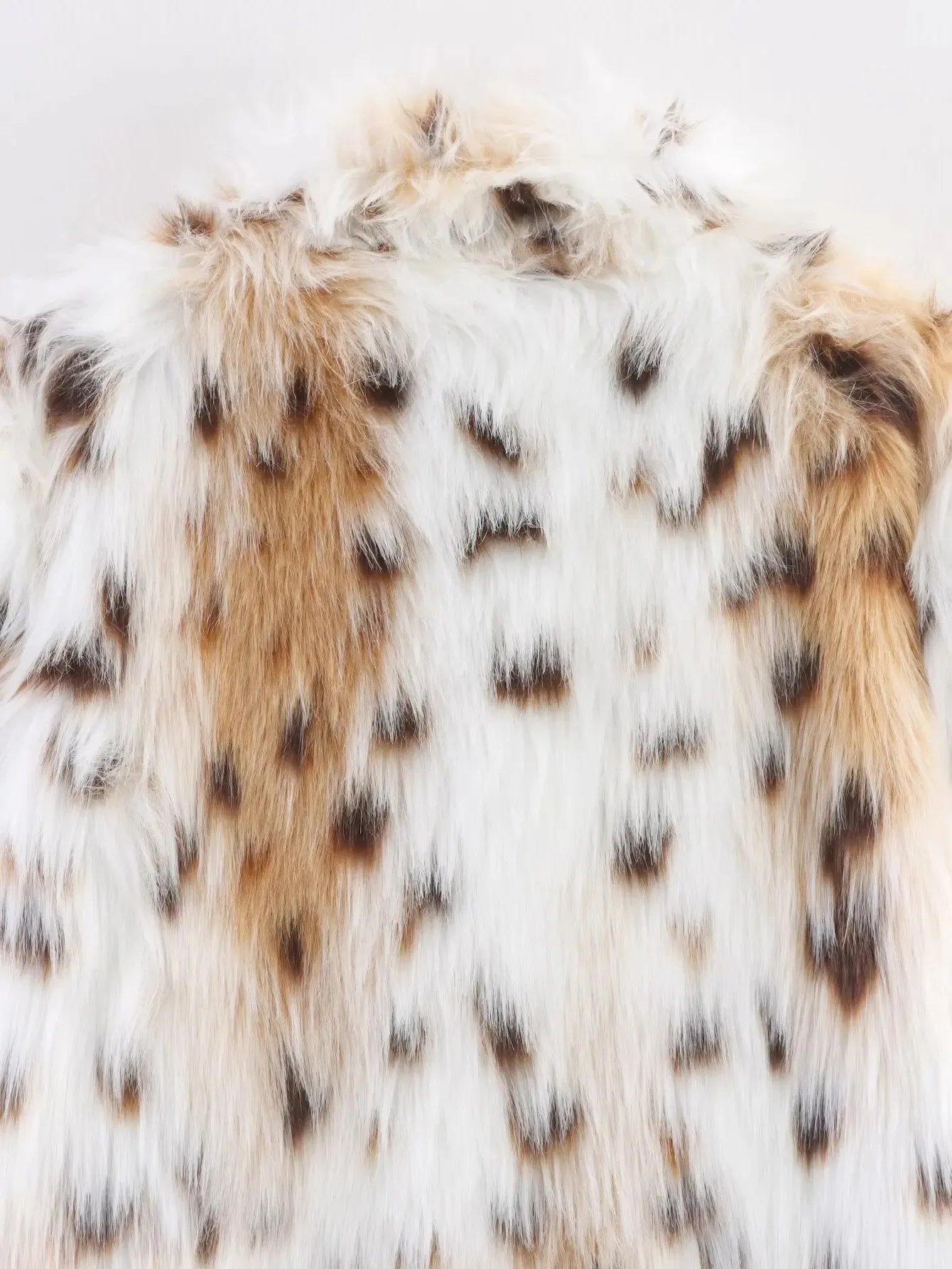 HH Women Winter Fashion Vintage Lapel Imitation Fur Leopard Print Loose Outwear Coat Female Warm Street Casual Long Jacket
