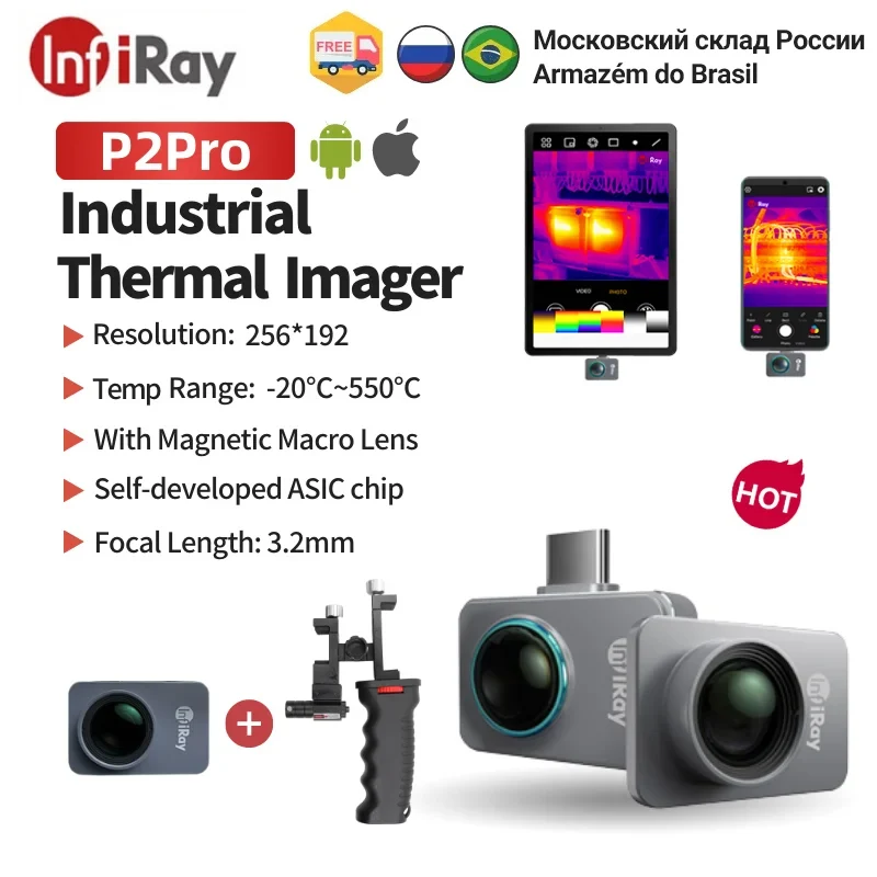 InfiRay Xinfrared P2 Pro Mobile Phone Infrared Thermal Imager Industrial Test Floor Heating Pipe PCB Circuit Thermal Camera P2