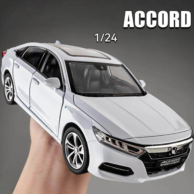 

1:24 Accord Alloy Car Model Diecasts Metal Toy Vehicles Car Model Simulation Sound and Light Collection Kids Gifts