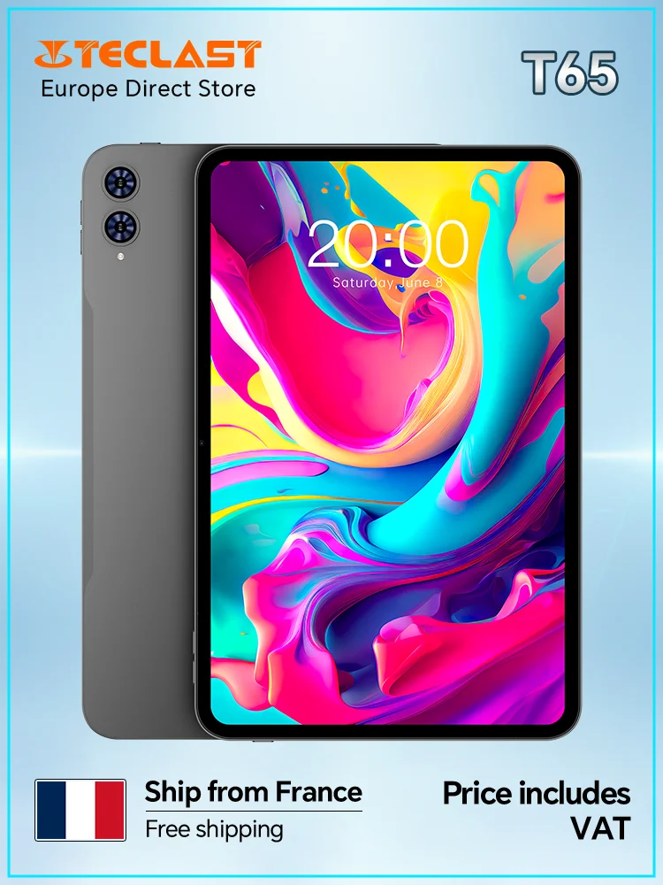 Teclast T65 13,4-inch tablet Android 16 120Hz IPS 26GB RAM (6GB+20GB) 128GB ROM T7280 8-core 4G LTE 8000mAh Type-C GPS 13MP camera - afbeelding 2