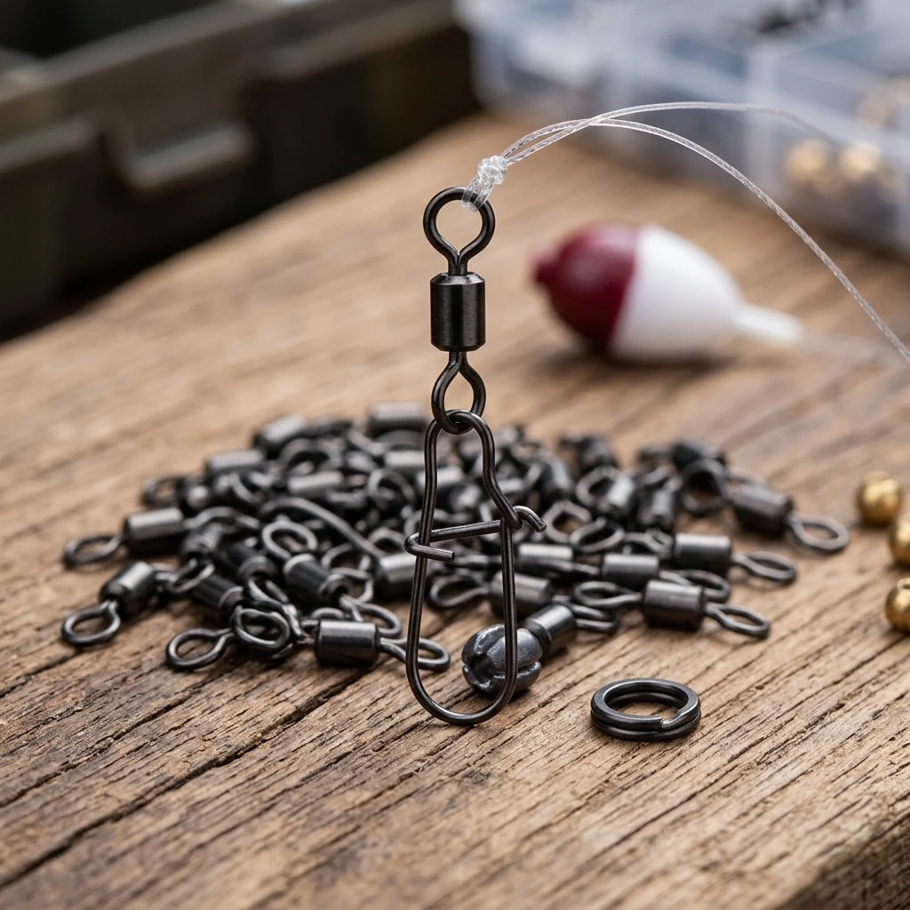 Swivel Snap Connectors Smooth for Saltwater Fishing 304 Stainless Steel Quick Release Lure Rig Accessories