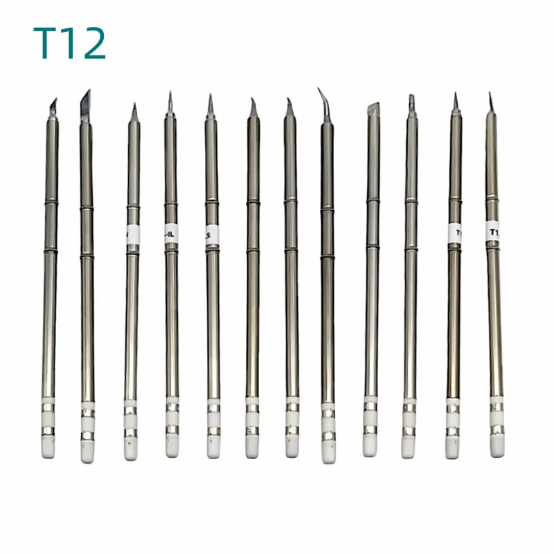 T12 Soldering Iron Tips Replacement Kit Series Solder Tips for FX-9511 FX-9501 Soldering Station Lead-Free Electronics Repair