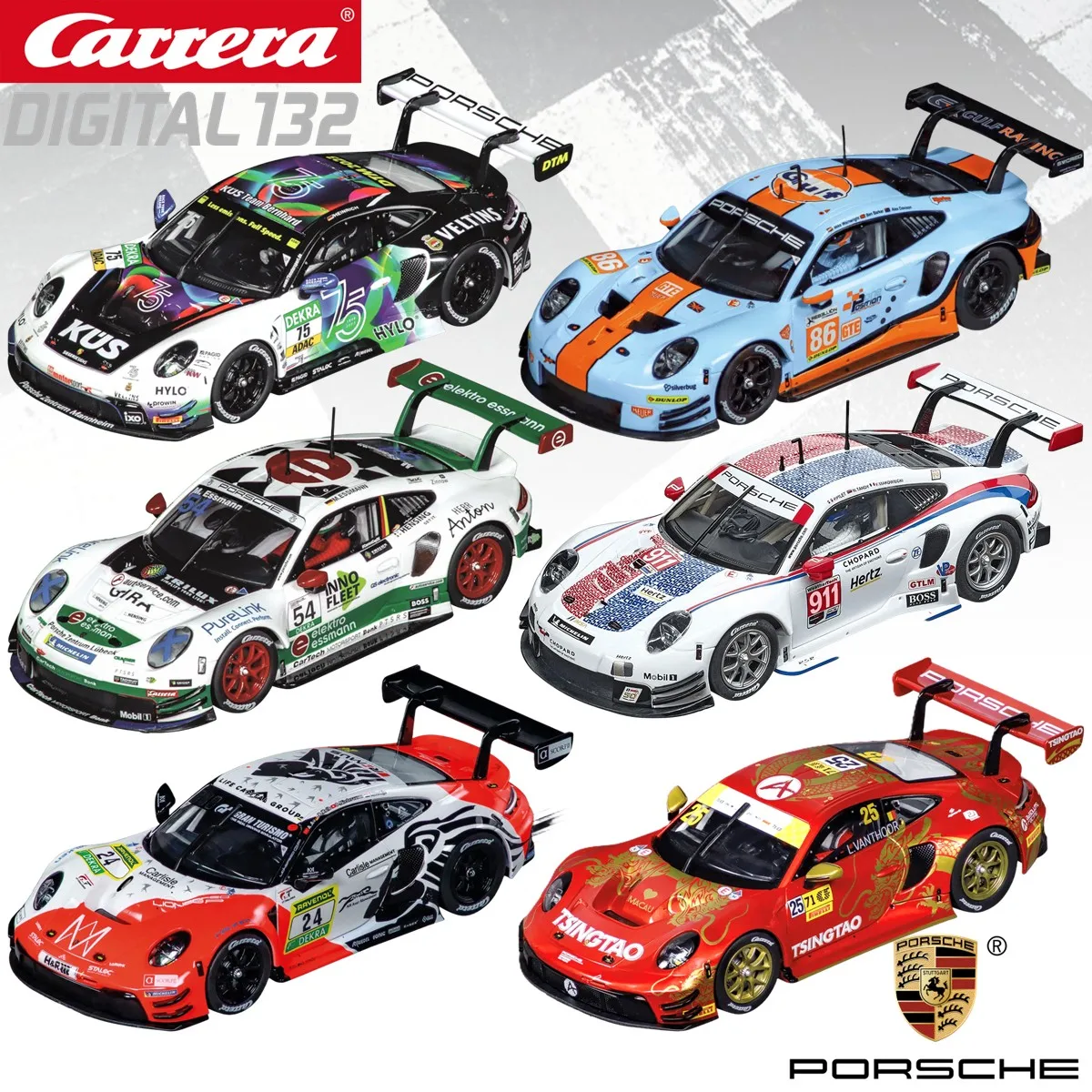Carrera Slot Car Digital132 Porsche 911 RSR 30915/31073/32019 Gulf
