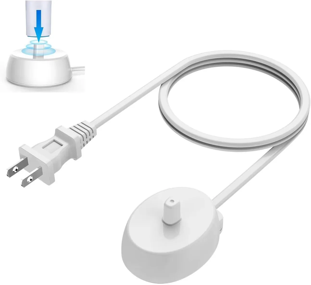 قاعدة شاحن KVIFO مناسبة لفرشاة الأسنان الكهربائية أورال بي سلسلة iO 3 4 5 6 1000/3000/5000/7000 قاعدة شحن حثي مقاومة للماء