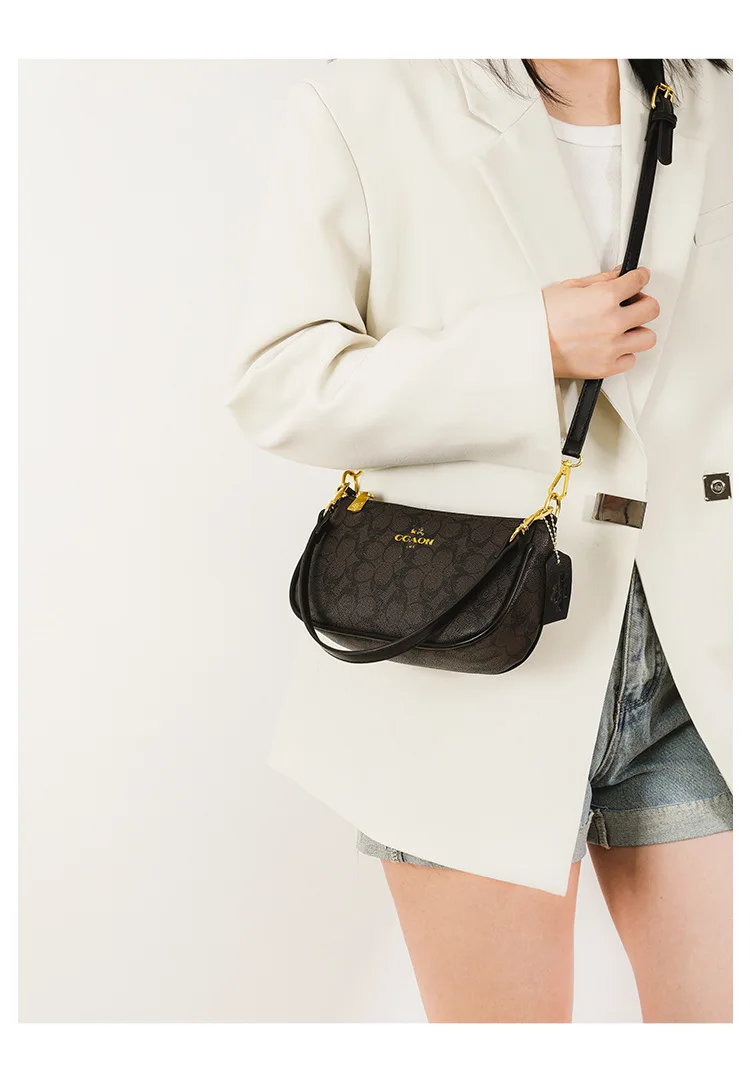 Hochwertige Damen-Umhängetasche, klassische Vintage-Handtasche, elegante Designer-Ledertasche für Frauen. – Detail 7