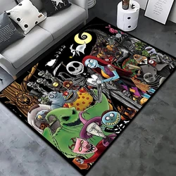 The Nightmare Before Christmas Carpet HD Printed Rug for Living Room Bedroom Decoration Picnic Camp Kitchen Crawling Mat