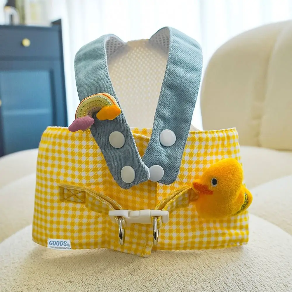 3 Pcs/Set Breathable Fabric Pet Traction Rope Set Duck Frog Design Cute Hat Dog Leash Puppy Clothes Outgoing Cat Chest Harness