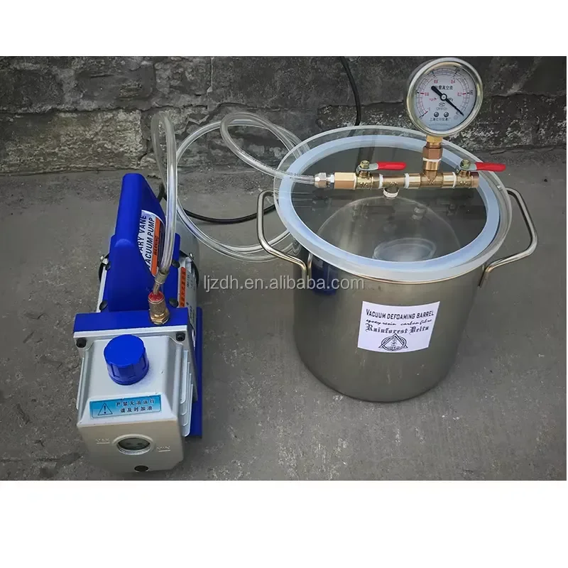 5 Gallon 20L 304 Stainless Steel Vacuum Defoaming Barrel Glue Mold Defoaming Resin Silicone, Crystal Glue Degassing