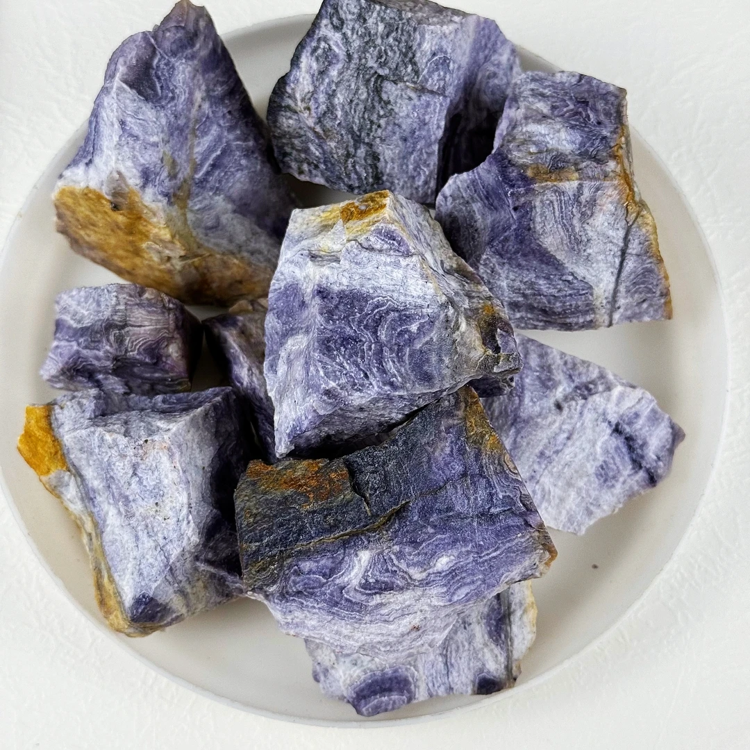 Natural Purple Peacock Fluorite Rough Stone Raw Crystal Specimen Healing Reiki Mineral for Home Decor