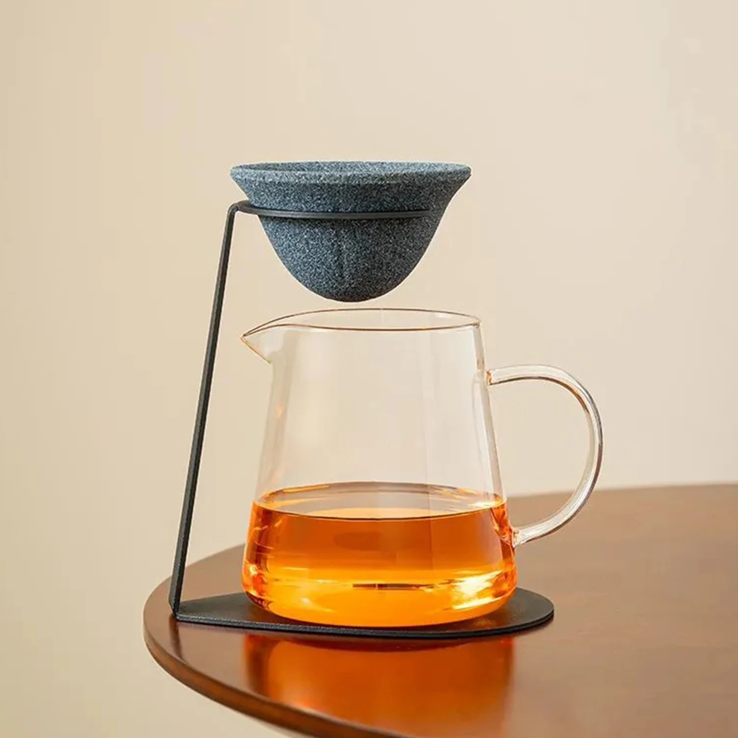 OANKR ‌ 50μm Teesieb mit Metallständer-Set, zur Verbesserung der Wasserqualität, Filterung von Chlor und Verunreinigungen im Wasser für Tee und Wein