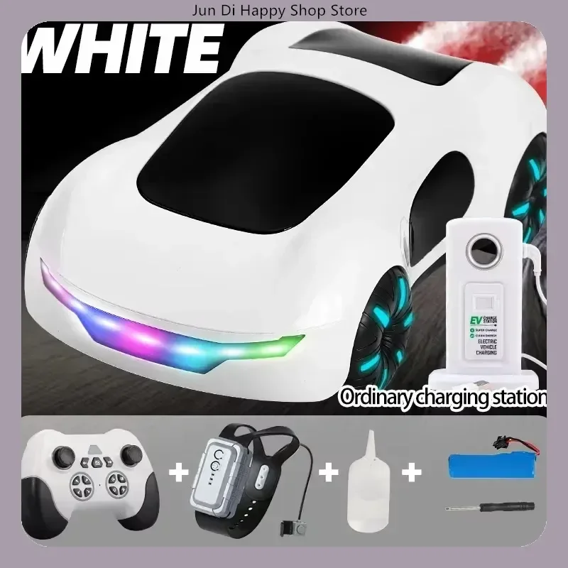 Xmas Gift Gesture Sensing Dual Spray Light Music Drift Car 360 Rotation Rc Stunt Car 1/18 Remote Control Car 2.4g Racing Vehicle