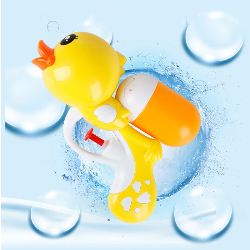 Summer Kids Little Yellow Duck Water Guns Toys Classic Outdoor Beach Water Pistol Blaster Water Guns Toys For Childrens Games