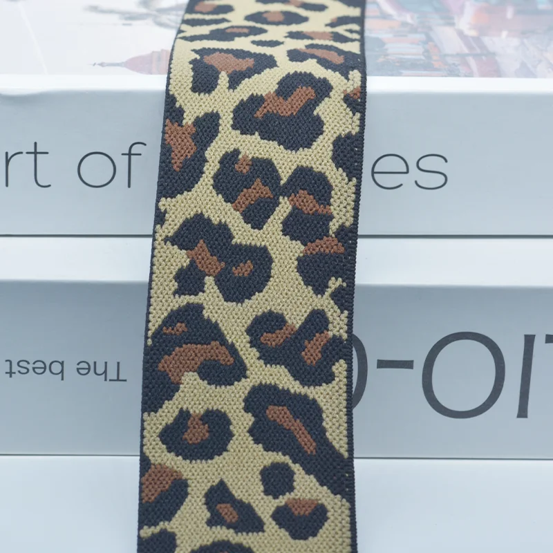 Accessori per fasce elastiche per cucire con motivo leopardato materiale per tessere forniture per abbigliamento fai da te arte