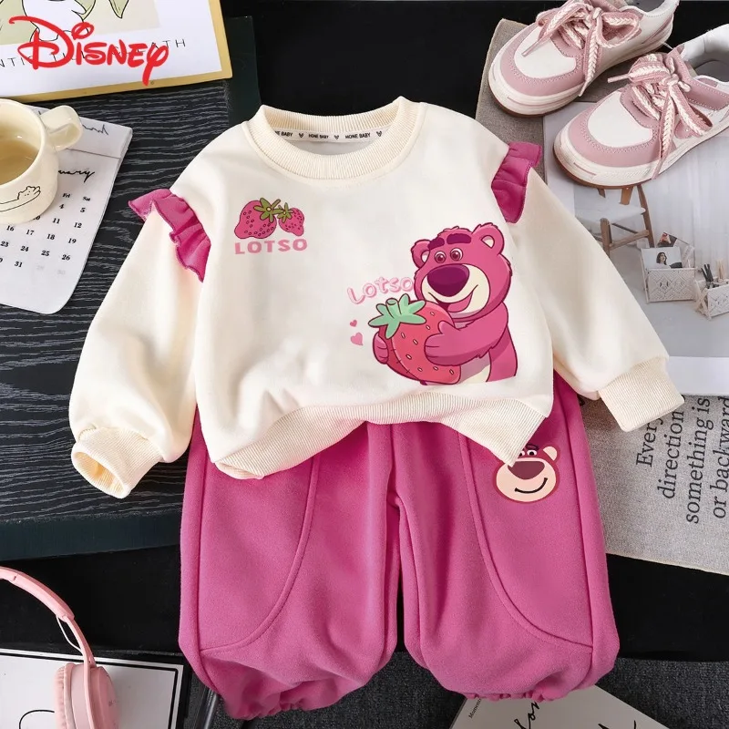 سويت شيرت ديزني كارتون لطيف للبضائع لوسو للفتيات، أزياء أنيقة للخريف، بلوزة حلوة بسيطة ومتعددة الاستخدامات