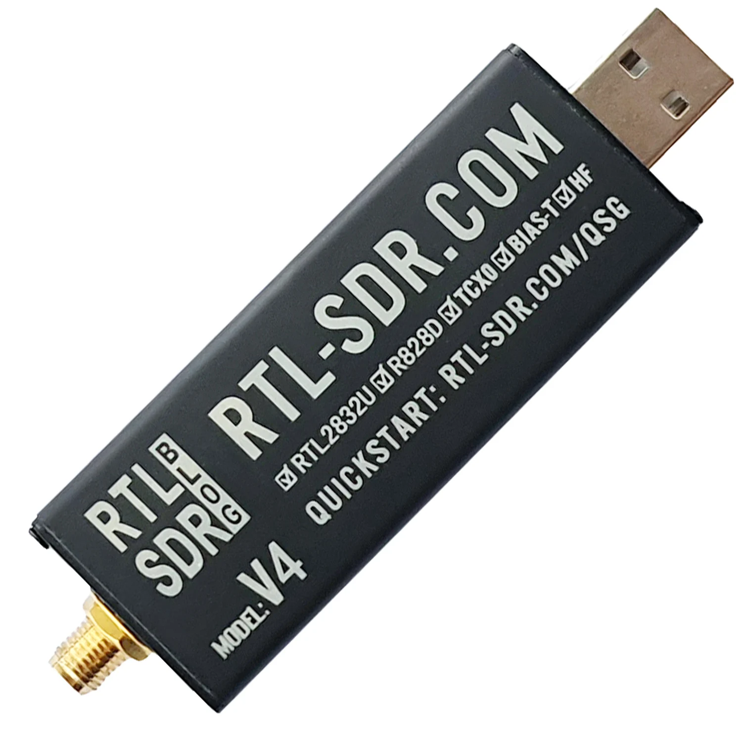 RTL-SDR Blog RTL SDR V4 R828D RTL2832U 1PPM TCXO SMA Software Defined Radio Dongle Only