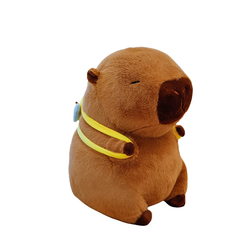 Kawaii Capybara abeille en peluche poupée en peluche dessin animé sac à dos grand peluche mignon pour enfants anniversaire cadeau de noël drôle jouet ludique