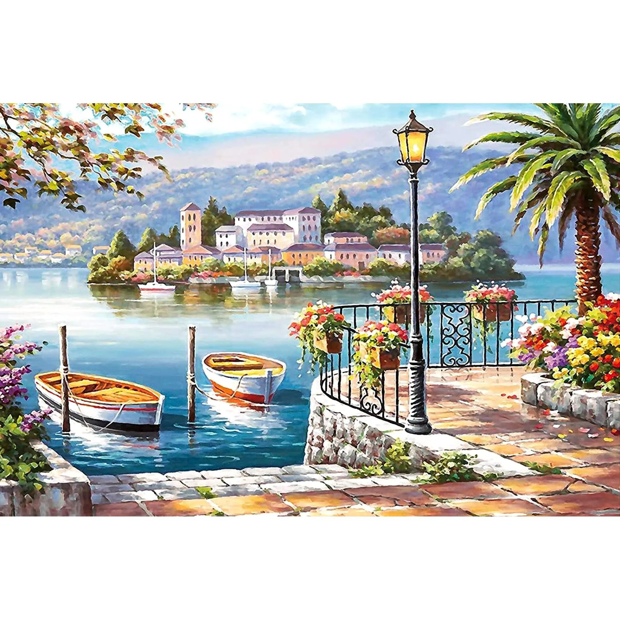 Puzzles for Adults 1000 Piece Lakeside Landscape Art Wooden Puzzle 1000 Piece for Adults Educational Games Brain Challenge Home 