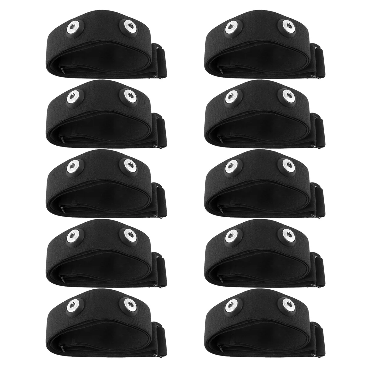 10Pcs Heart Rate Chest Strap Adjustable Elastic Strap for Polar Wahoo Garmin Sports Wireless Heart Rate Monitor