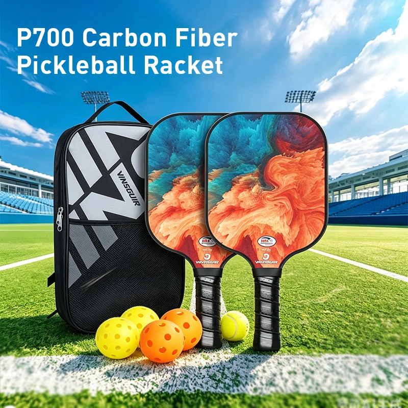 New Pickle racket carbon fiber T700 carbon fiber Pickle ball pad texture surface elongated face enhances power and rotation