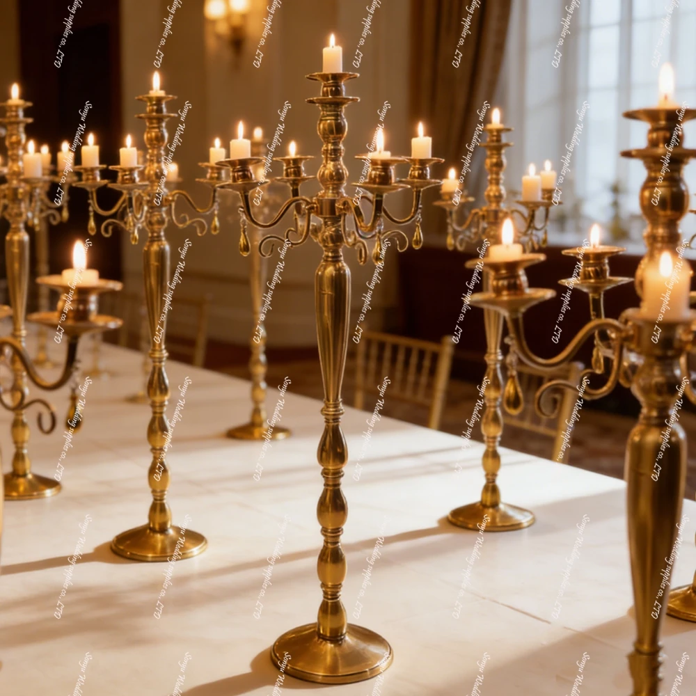 

Напольная хрустальная люстра-канделябр (10 шт.) 90/120 см без подсветки, для свадебного декора и центральных композиций