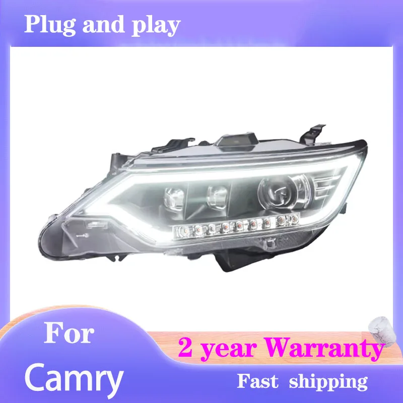 

Стайлинг автомобиля для фар Toyota Camry 2015-2018 Camry, головной свет DRL, указатель поворота, линза проектора ближнего и дальнего света