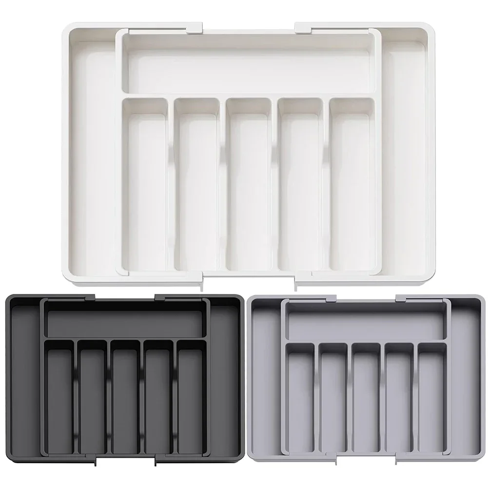 1Pc Expandable Kitchen Drawer Organizer - Adjustable Retractable Cutlery Storage Box with Dividers for Utensils,Drawer Organizer