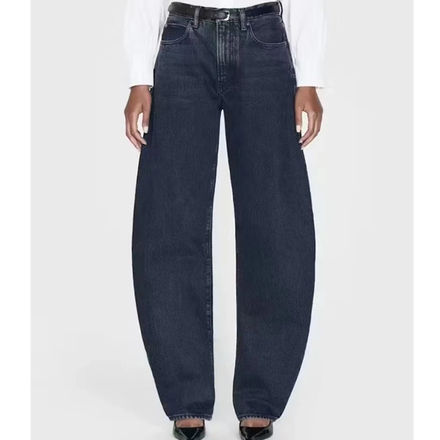 

Maxdutti French Lazy Fashion Ladies Vintage Jeans High Waist Loose Jeans Women's Jeans 2026 Woman Clothes Women's Denim Pants