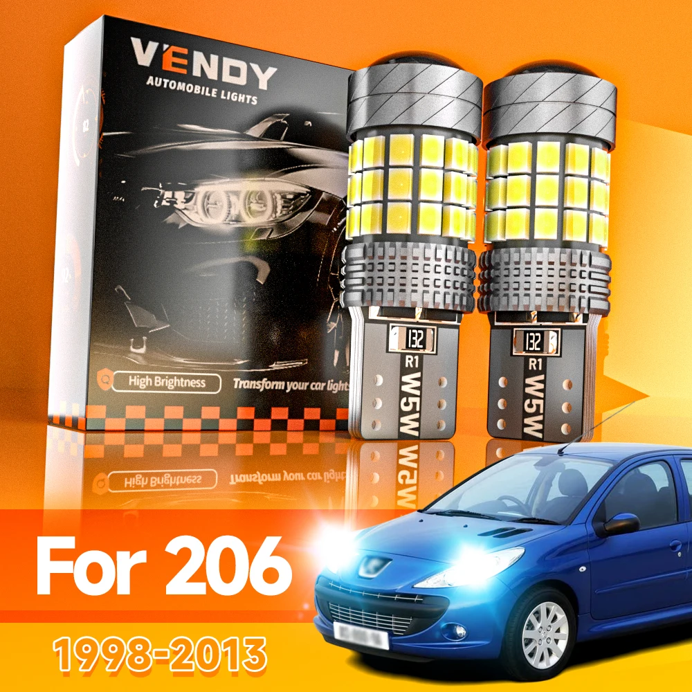 2pcs For Peugeot 206 1998-2013 LED Parking Light Clearance Lamp 2004 2005 2006 2007 2008 2009 2010 2011 2012 Canbus Accessories